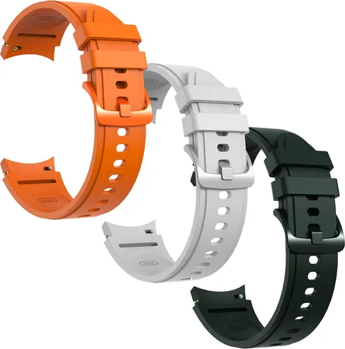 Vista 2 de Correas para Galaxy Watch 6 Classic de 1.850 in 1.693 in/Galaxy Watch 6 1.732 in 1.575 in, correas de silicona de 0.787 pulgadas para Galaxy Watch 5