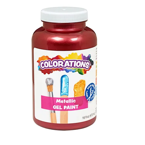 Vista 11 de Colorations Pinturas de Témpera en Gel Metálicas, 16 oz, 8 Colores, Pintura No Tóxica, Pintura para Manualidades, Pintura para Niños, Pintura