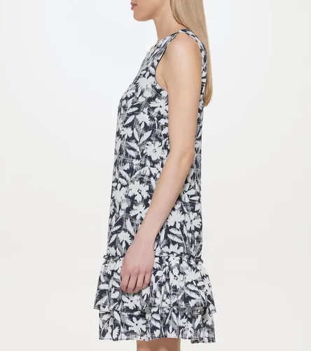 Vista 5 de Tommy Hilfiger Tommy Hilfiger - Vestido de cambio sin mangas con doble volante para mujer