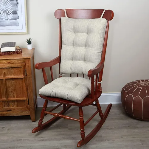 Vista 30 de Klear Vu The Gripper - Juego de cojines antideslizantes para silla mecedora con acolchado grueso, incluye almohadilla de asiento y almohada
