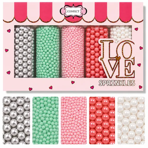 Vista 20 de Confect Gránulos Dorados de Perlas Gránulos Dorados para Decoración de Pasteles y Cupcakes y Celebración Paquete Surtido de 5 All That Glitters