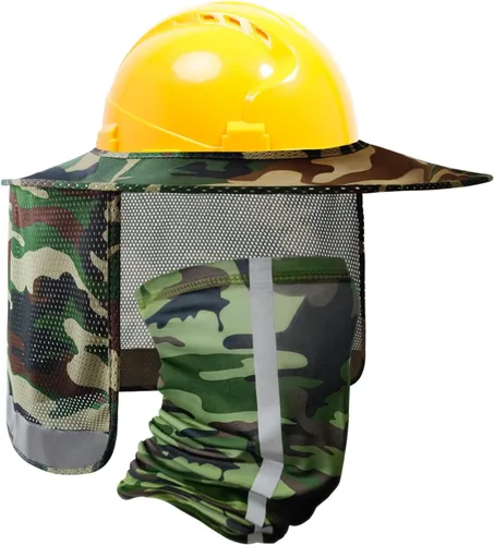 Vista 14 de TCCFCCT Protector Solar de Ala Completa con Malla para el Cuello, Visera Solar de Alta Visibilidad con Protección para el Cuello y Bandana Diadema