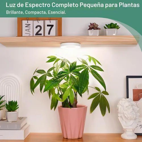 Vista 3 de LORDEM Luz de cultivo para plantas de interior, 48 luces LED de techo de espectro completo, lámpara de cultivo con cable de 5 V con interruptor