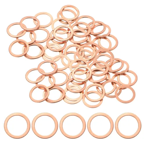 Vista 8 de M METERXITY Paquete de 30 arandelas de cobre, arandelas métricas de sellado de cobre M6x12x1mm para pernos, tornillos, tuercas