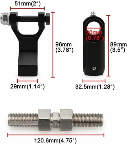 Vista 4 de Kit de reducción de altura delantero y trasero compatible con Yamaha Raptor 660 660R YFM660R 2001-2005 Raptor 700 700R YFM700 2006-2017 Raptor350