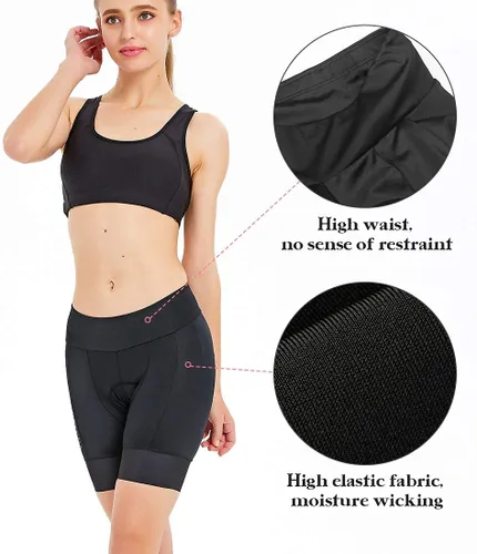 Vista 3 de Pantalones cortos de bicicleta para mujer con acolchado 3D, para bicicleta de carretera, multicolor