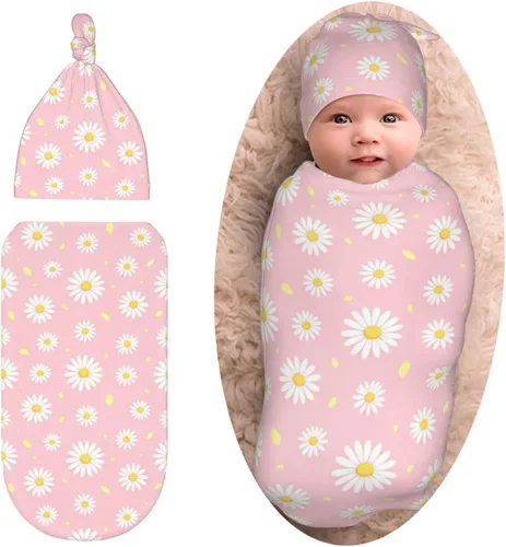 Vista 11 de Burrito Taco Tortilla Manta para recién nacido con juego de gorro, manta suave y elástica, regalo divertido para la ducha de niños y niñas Tortilla