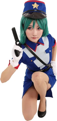 Vista 4 de Cosplay.fm Disfraz de oficial para mujer, uniforme de Halloween, vestido de cosplay