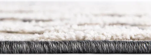 Vista 5 de Unique Loom Arlo Collection - Alfombra Cy (Runner 2' 0" x 6' 0", gris/marfil)