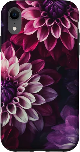 Vista 25 de Dahlia Flower Floral Nature Garden Pink Purple Maroon Design Case for iPhone 17