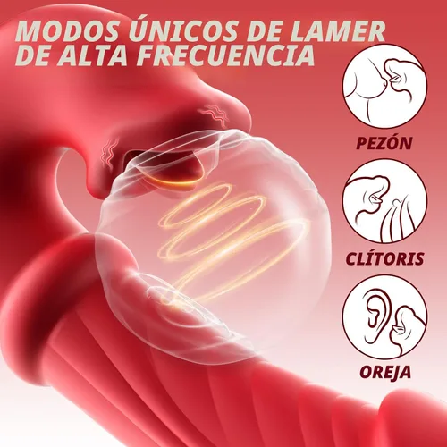 Vista 4 de Toendi Vibrador de empuje juguetes sexuales, consoladores para adultos, vibrador de punto G con anillo deslizante, consolador de empuje 7 10 lamer