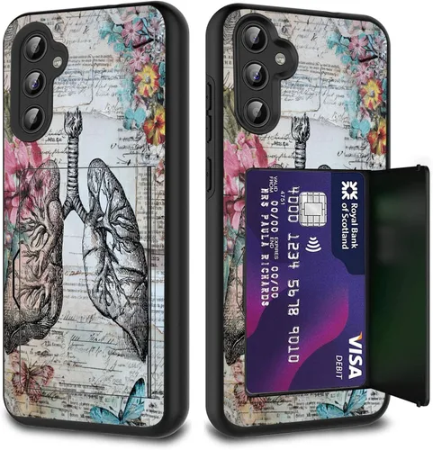 Vista 58 de Funda híbrida de doble capa con función atril para Samsung Galaxy A16 5G de 6.9 pulgadas, diseño de vaca con bandera estadounidense