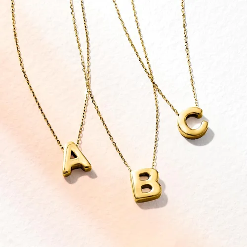 Vista 3 de Ross-Simons 14kt Yellow Gold Mini Initial Necklace