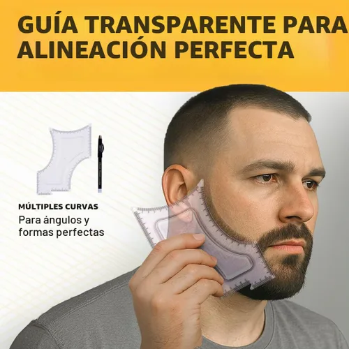 Vista 2 de Múltiples herramientas de corte para formar barba de Cut Buddy, plantilla de corte de pelo, guía para corte de bigote