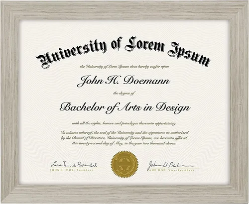 Vista 11 de Americanflat - Marco de diploma de 8.5 x 11 pulgadas con vidrio resistente a las roturas - Marcos de documentos con madera de ingeniería - Colección