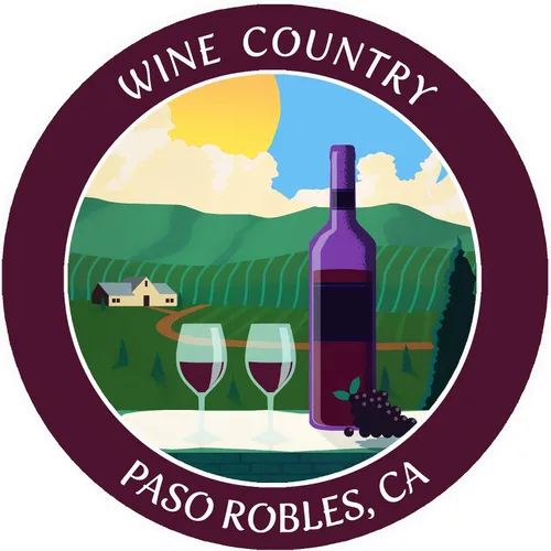 Vista 8 de Vinyard - Wine Country - Paso Robles, California 3.5 pulgadas DIY Adhesivo de vinilo adhesivo de aventura vacaciones tema novedad apliques