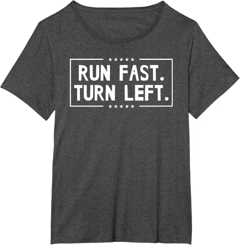 Vista 23 de Run Fast Turn Left - Camiseta para correr de pista y campo