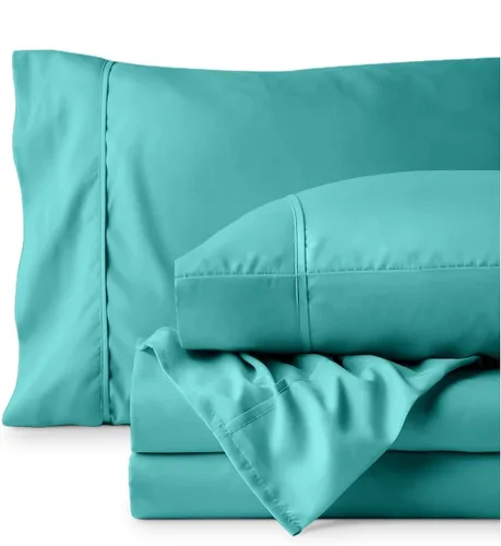 Vista 129 de Bare Home Sheet Set 1800 Ultra-Soft with 2 Pillowcases (Twin XL, Dark Blue)