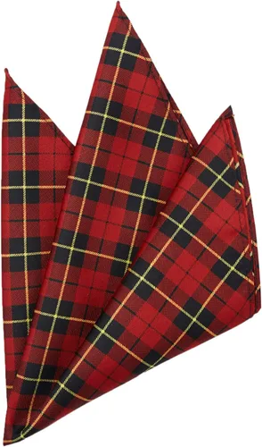 Vista 3 de Jacob Alexander Royal Tartans Plaid - Conjunto de corbata y bolsillo para hombre, talla única