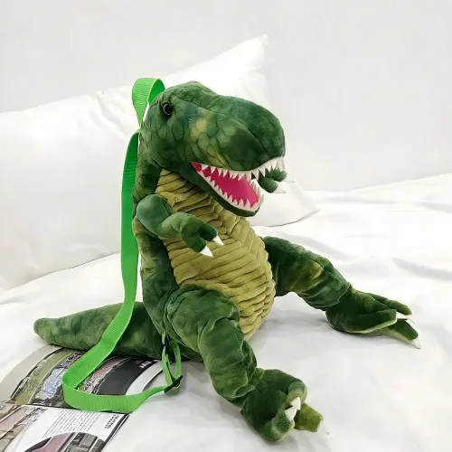 Vista 2 de Rhode Island Novelty 20" Dino Mochila T-Rex, Verde