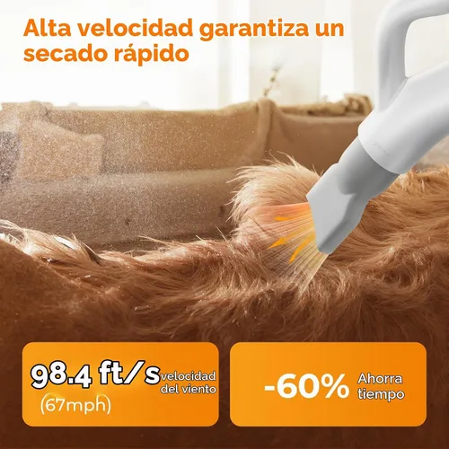 Vista 4 de Pecute Secador de perros de alta velocidad, velocidad y temperatura