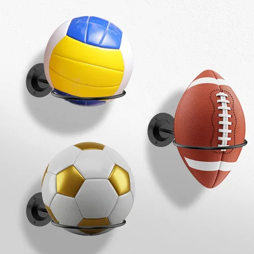Vista 8 de S SUCHEK Soporte para pelotas de baloncesto y deportes, soporte de pared para baloncesto, fútbol, voleibol, fútbol, rugby