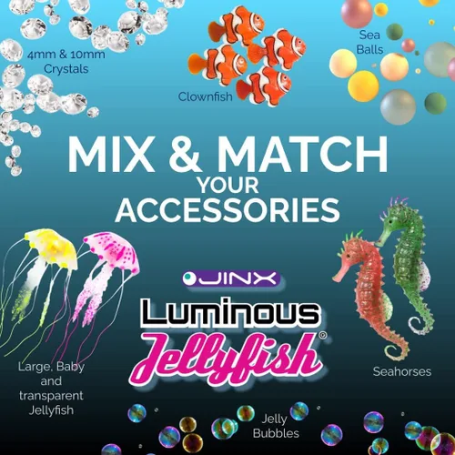 Vista 5 de Accesorio de medusa para lámpara de medusa luminosa JINX - Pequeño kit de medusas de silicona - potenciador de luz nocturna para iluminación