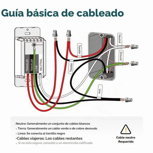 Vista 8 de TREATLIFE Interruptor inteligente regulable de 3 vías, interruptor inteligente compatible con Alexa y Asistente de Google, interruptor de luz WiFi