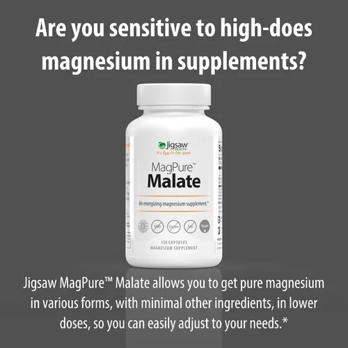 Vista 4 de Jigsaw Health MagPure Malato, Cápsulas de Magnesio Premium, 120 Cápsulas