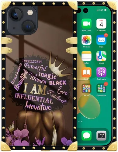 Vista 16 de DAIZAG Funda compatible con iPhone 14 Pro Max, funda de Angel Wings Girl para iPhone 14 Pro Max, decoración de metal de TPU suave a prueba de golpes