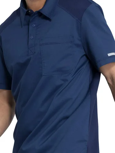 Vista 3 de Workwear Revolution Men Scrubs Top Polo WW615