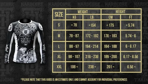 Vista 7 de Hardcore Training Camiseta de compresión para hombre, manga larga, Jiu Jitsu, MMA No-Gi, BJJ apretada, capa base de combate