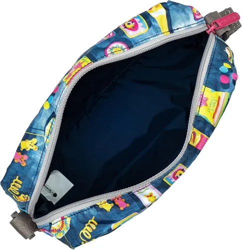 Vista 4 de LeSportsac Beach Snacks Daniella - Bolso cruzado estilo 2434color F949, gráficos vibrantes de estilo pop art playy perros calientes, papas fritas
