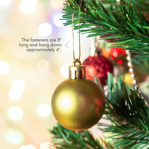 Vista 4 de R'ND Toys - Ganchos metálicos para adornos de Navidad, fáciles de enganchar, para colgar decoraciones de árbol de Navidad, paquete de 200