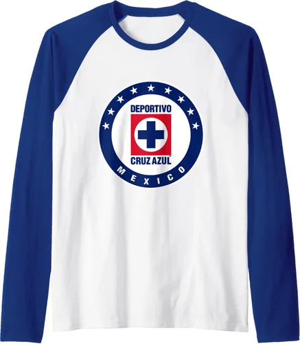 Vista 9 de Deportivo Cruz Azul Camiseta de béisbol raglán, Negro, S