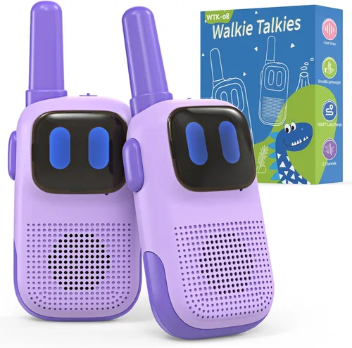 Vista 10 de Holiky Juguetes para Niños y Niñas de 5-7 Años, Walkie Talkies para Niños Alcance de 1000 Pies 2 Canales Radio de 2 Vías Juguete Regalos de Navidad
