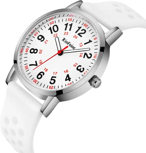 Vista 2 de Reloj de enfermera para enfermeras, estudiantes de enfermería, profesionales médicos, médicos, con variedad de colores, segunda mano y 24 horas