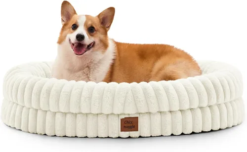 Vista 35 de Cama ortopédica para perro, funda lavable, sofá de piel Gris oscuro