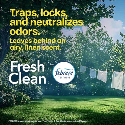 Vista 3 de Bolsas de basura medianas Glad, 8 galones, bolsas de basura Febreze limpias frescas, con control de olores y cordón, 80