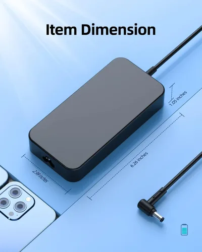 Vista 6 de Superer Cargador de CA de 120 W apto para MSI-Thin 15 B13VE B13UC B13UC, Cyborg 15 AI A1VEK, cable adaptador de fuente de alimentación para portátil