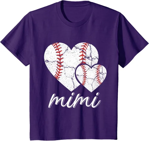 Vista 29 de Camiseta de béisbol Mimi para el Día de la Madre, Negro, S