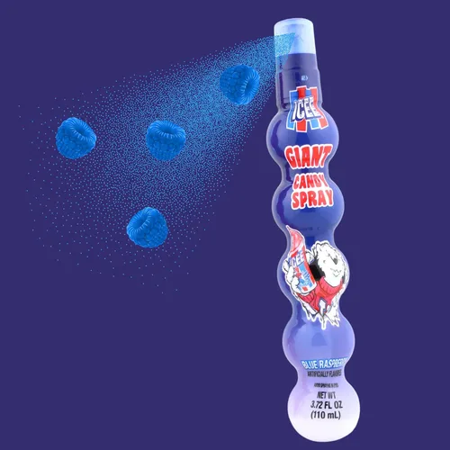 Vista 3 de Needzo Blue Raspberry ICEE - Caramelos en aerosol, dulces líquidos agridulces, regalos de fiesta de cumpleaños, 3.72 onzas líquidas (paquete de 2)