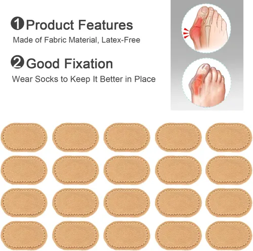 Vista 4 de Povihome 30 almohadillas de cojín para juanetes, protectores de pies para juanetes sin látex; permanecen en su lugar todo el día, adhesivo fuerte