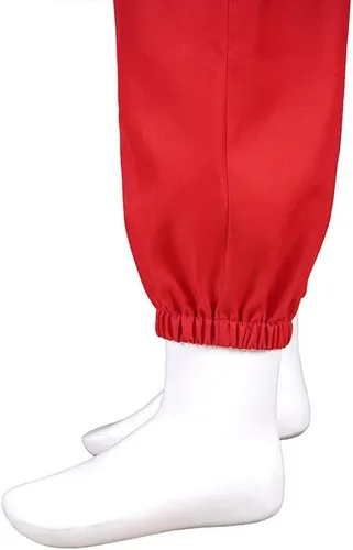 Vista 9 de Conjunto completo de disfraz de fiesta de Halloween unisex rojo