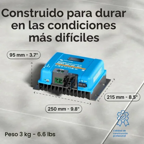 Vista 3 de Controlador de carga solar Victron Energy SmartSolar MPPT MC4 compatible (Bluetooth) - Controladores de carga para paneles solares - 150V, 60