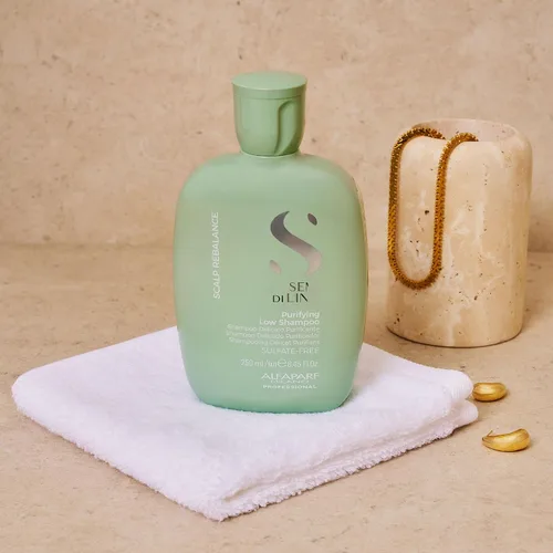 Vista 3 de Alfaparf Milano Semi Di Lino Scalp Rebalance Shampoo para cuero cabelludo seco - Champú sin sulfato - Para exceso de grasa y escamas - Calidad