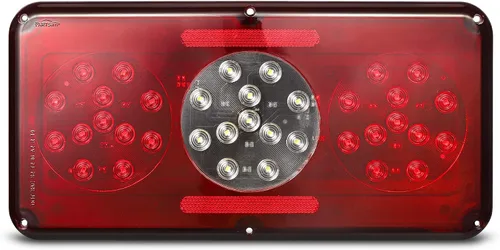 Vista 8 de Partsam 2 luces LED rectangulares para remolque, cámper, caravana, luces traseras triples, luces traseras de marcha atrás, luces traseras de montaje