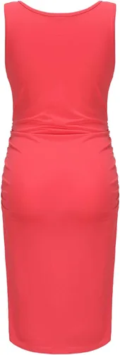 Vista 3 de KUNINDOME Vestidos de maternidad para uso diario, fotografía de baby shower, vestidos sin mangas de manga corta, fruncido lateral