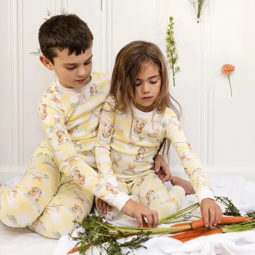 Vista 3 de Burts Bees - Conjunto de pijama para bebé camiseta y pantalón de 2 piezas 100 algodón orgánico