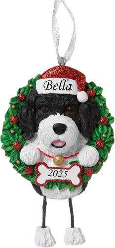 Vista 7 de Adorno personalizado para 2025, raza pura de perro Beagle, adorno para árbol de Navidad, decoración profesional personalizada, regalo para cachorro